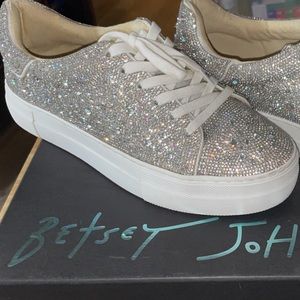 Betsey Johnson Sidny Rhinestones diamond sneakers